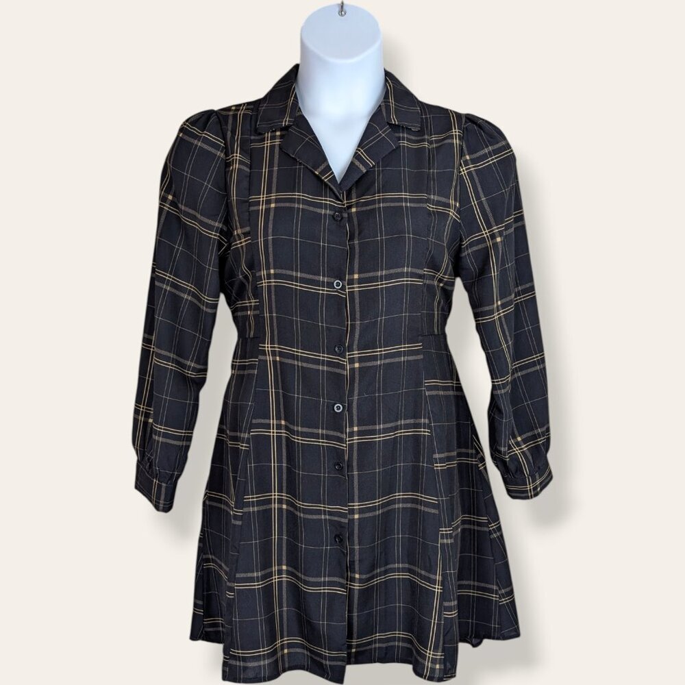 Grace & Chili Long Sleeve Plaid Dress